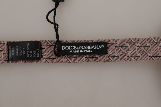 Dolce & Gabbana Gray Fantasy Print Adjustable Neck Papillon Bow Tie