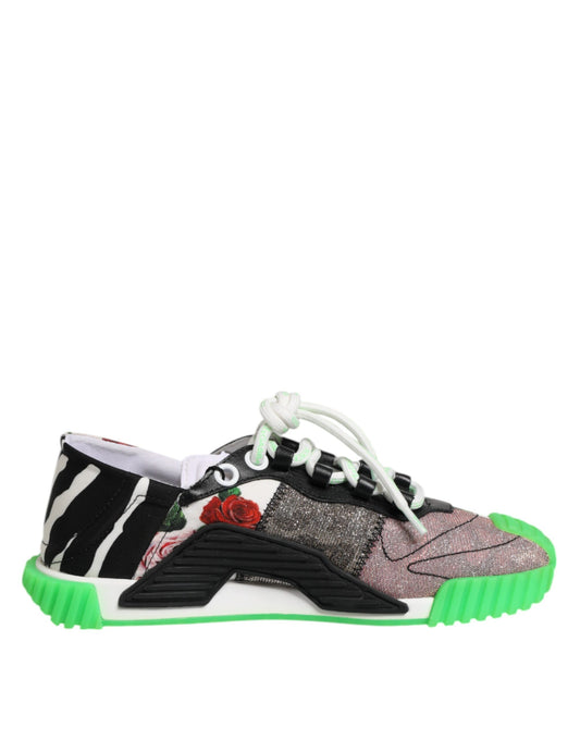 Dolce & Gabbana Multicor DG Logo Leopard Cherry Sneaker Shoes