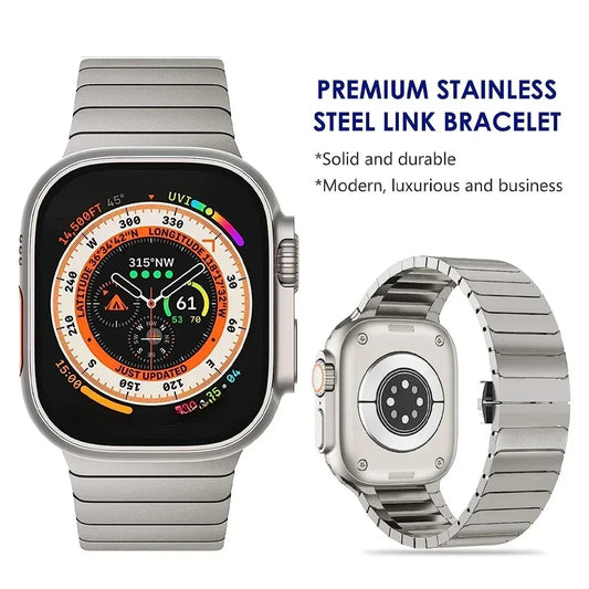 Premium Μεταλλικό Λουράκι Link Bracelet για Apple Watch Ultra - Ανοξείδωτο