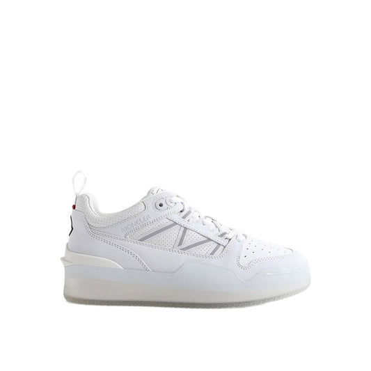 Moncler White Calfskin Athletic Sneakers