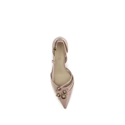 PINKO Multicolor Calf Leather Bos Taurus Mid Heel Pumps