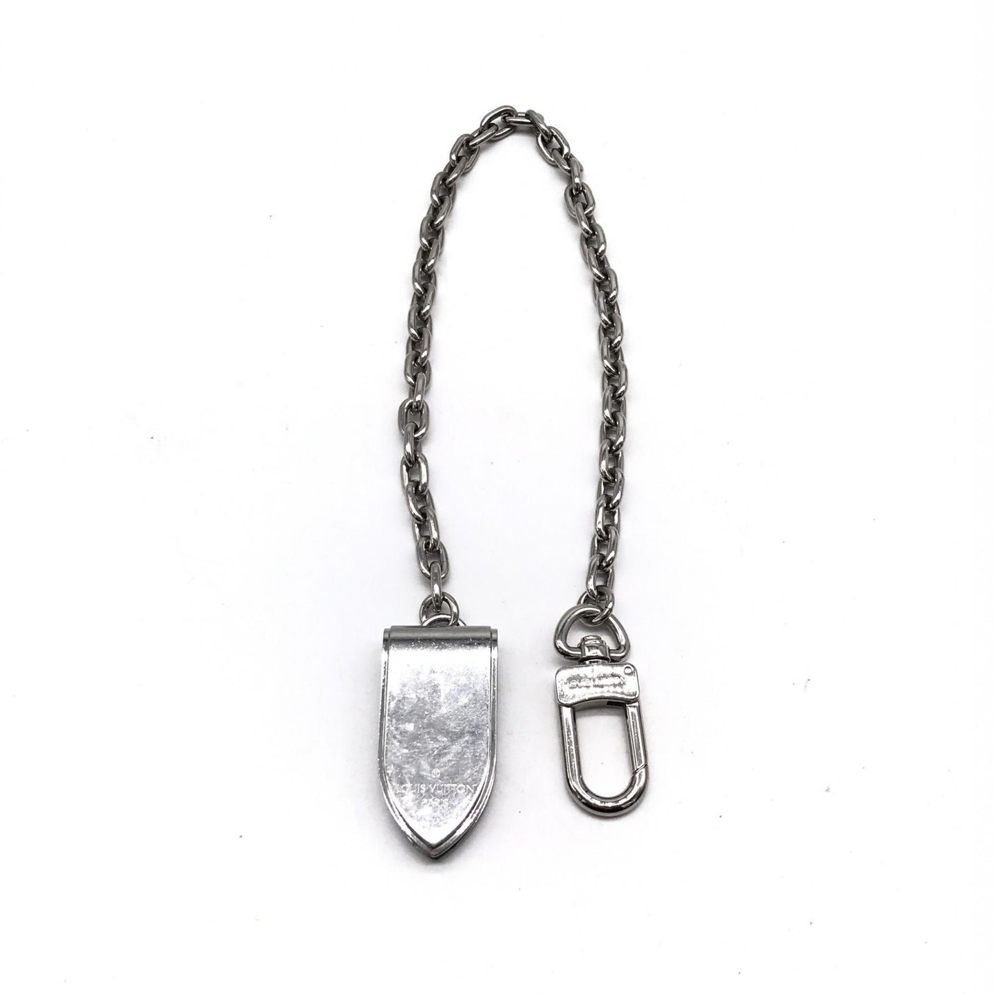 Louis Vuitton Silver Money Clip With Chain