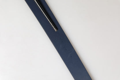Dolce & Gabbana Blue Calf Leather Logo Metal Buckle Belt