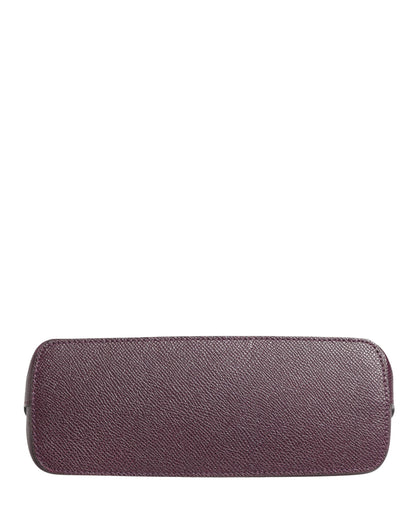 Dolce & Gabbana Dark Purple Leather DG Logo Zip Around Hand Purse Wallet