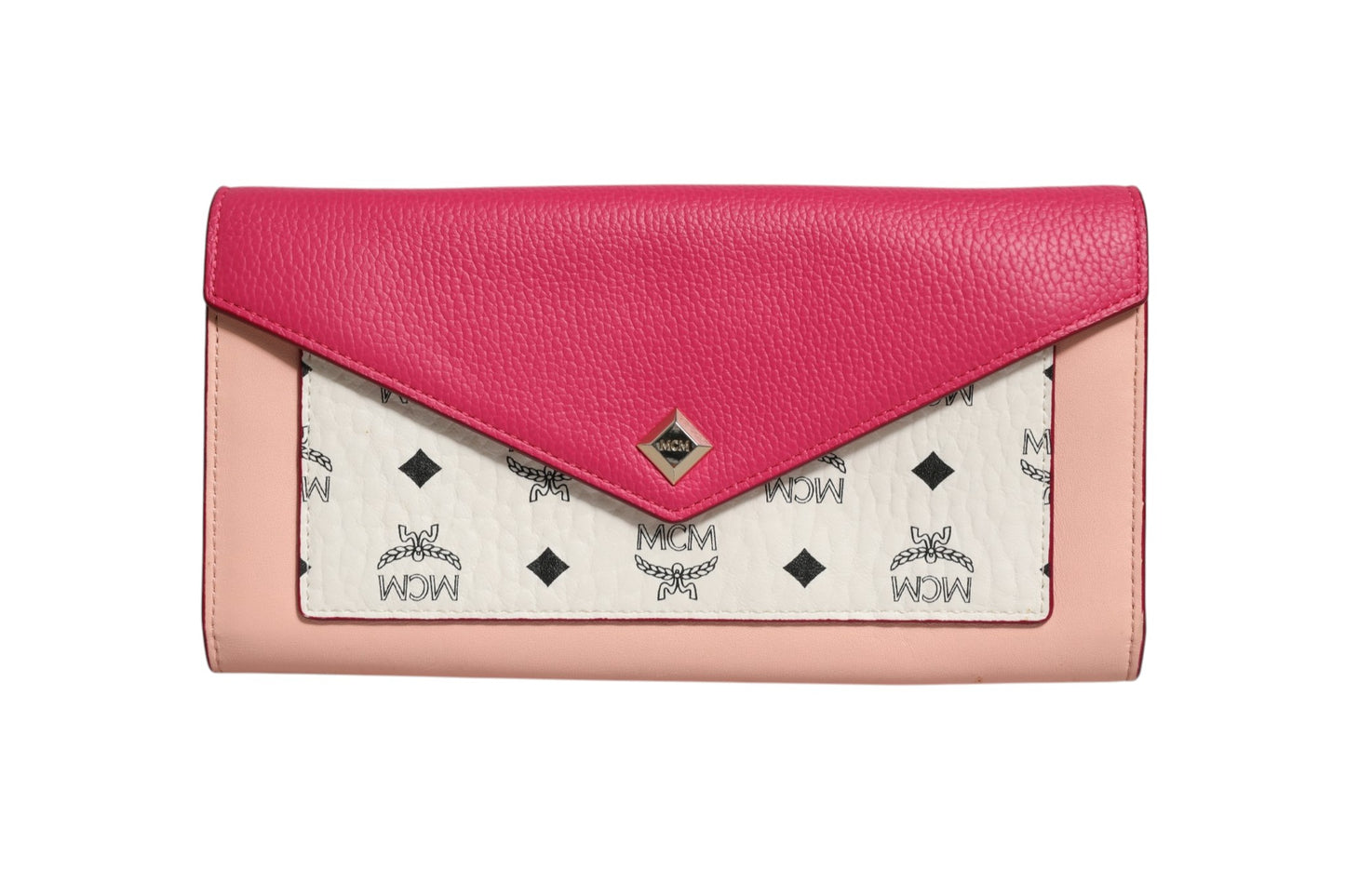 MCM Colorblock Visetos Love Letter Crossbody Wallet