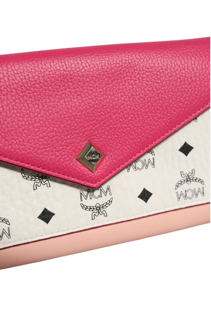 MCM Colorblock Visetos Love Letter Crossbody Wallet