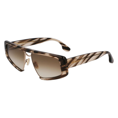 Victoria Beckham Brown Metal & Plastic Sunglasses