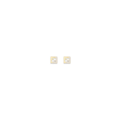 Fendi Gold Brass Earrings