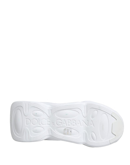 Dolce & Gabbana White Slip On Wave Low Top Sneakers Shoes