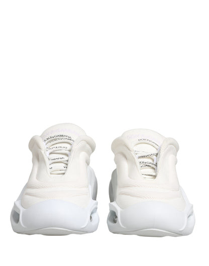 Dolce & Gabbana White Slip On Wave Low Top Sneakers Shoes