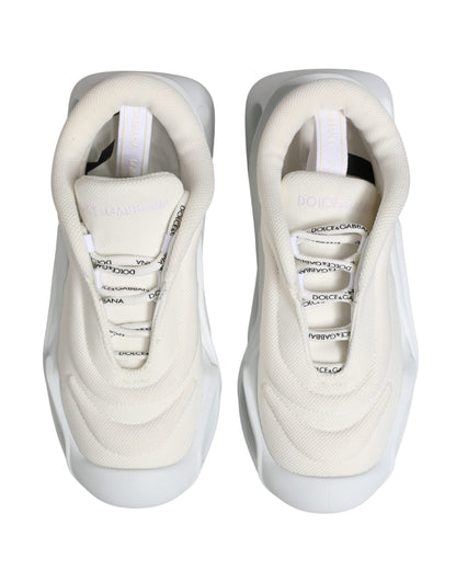 Dolce & Gabbana White Slip On Wave LowTop Sneakers Shoes