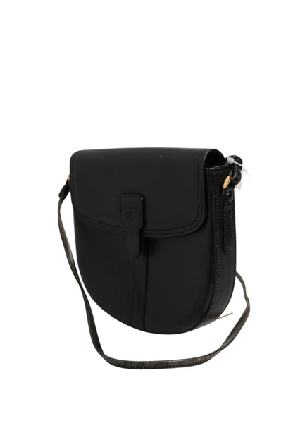 Burberry Black and Gold leather logo crossbody bag