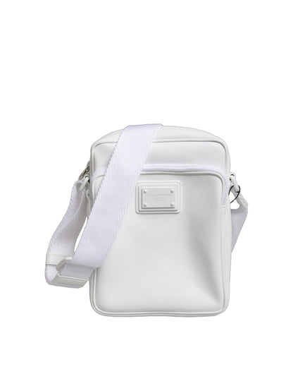 Dolce & Gabbana White Logo Plaque Crossbody Shoulder Borse Men Bag