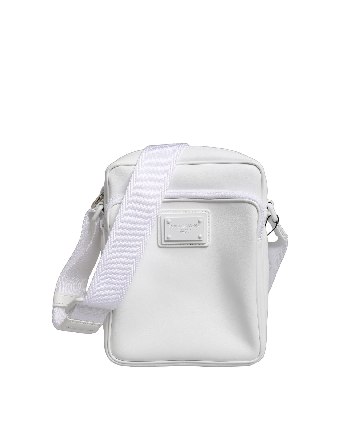 Dolce & Gabbana White Logo Plaque Crossbody Shoulder Borse Men Bag