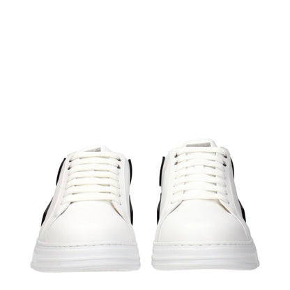 Philipp Plein White Leather Low Top Sneakers