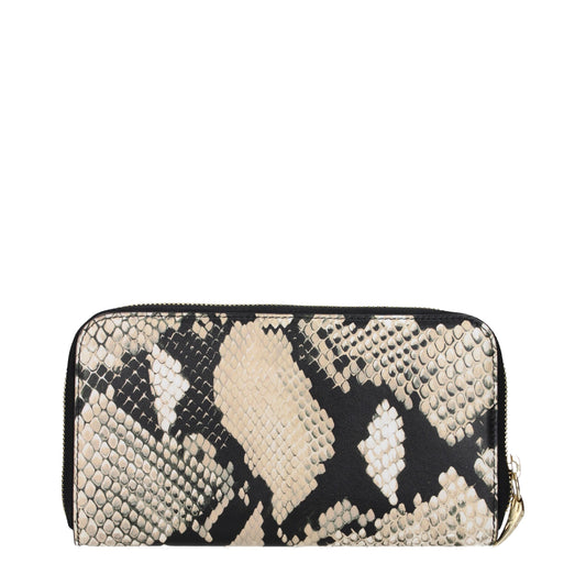 Roberto Cavalli Beige Leather Wallet