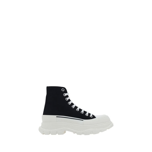 Alexander McQueen Black Fabric Platform Sneakers