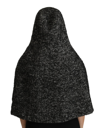 Dolce & Gabbana Gray Tweet Wool Kaftan Jacket Coat Top