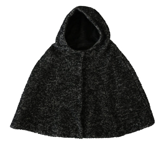 Dolce & Gabbana Gray Tweet Wool Kaftan Jacket Coat Top