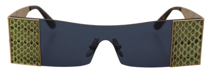 Dolce & Gabbana Gold Metal Rectangle Shades DG2263 Sunglasses