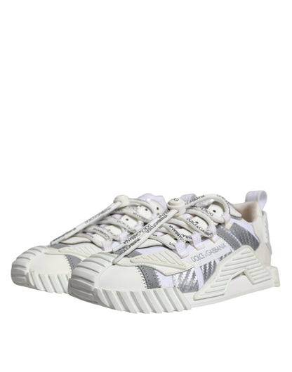 Dolce & Gabbana White Lace Up Low Top NS1 Sneakers Shoes