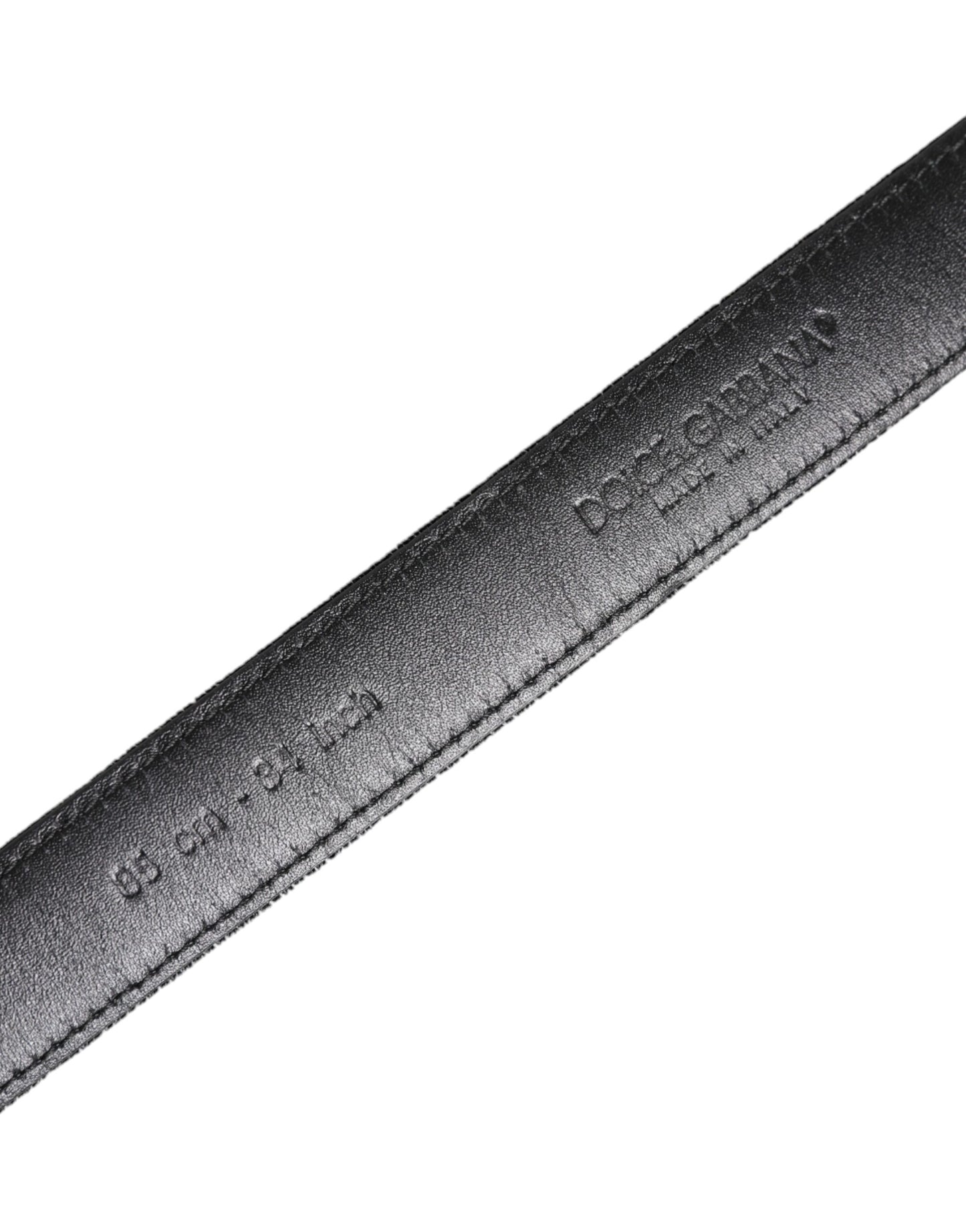 Dolce & Gabbana Black Leather Metal Buckle Classic Belt