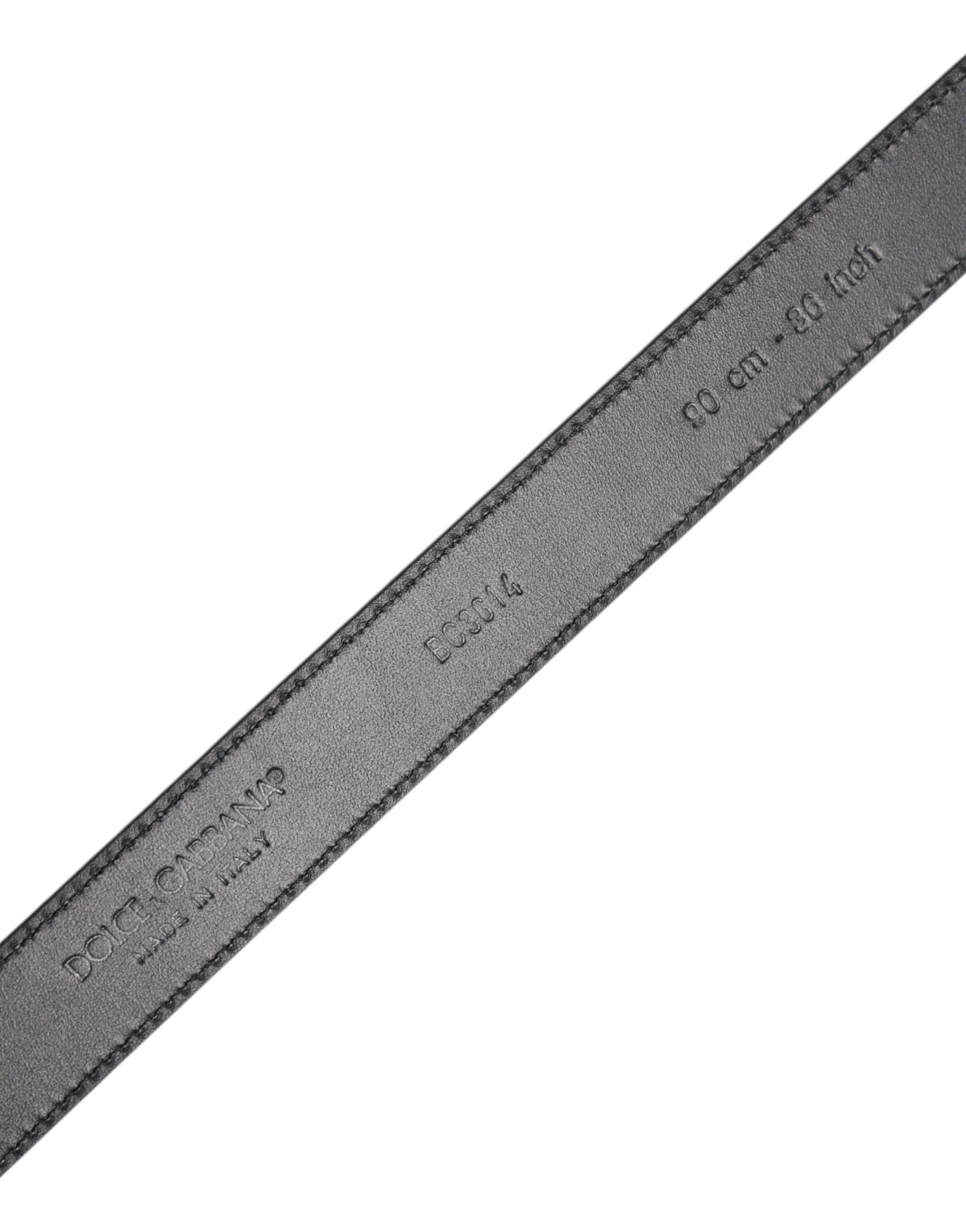 Dolce & Gabbana Black Calf Leather Classic Metal Buckle Belt