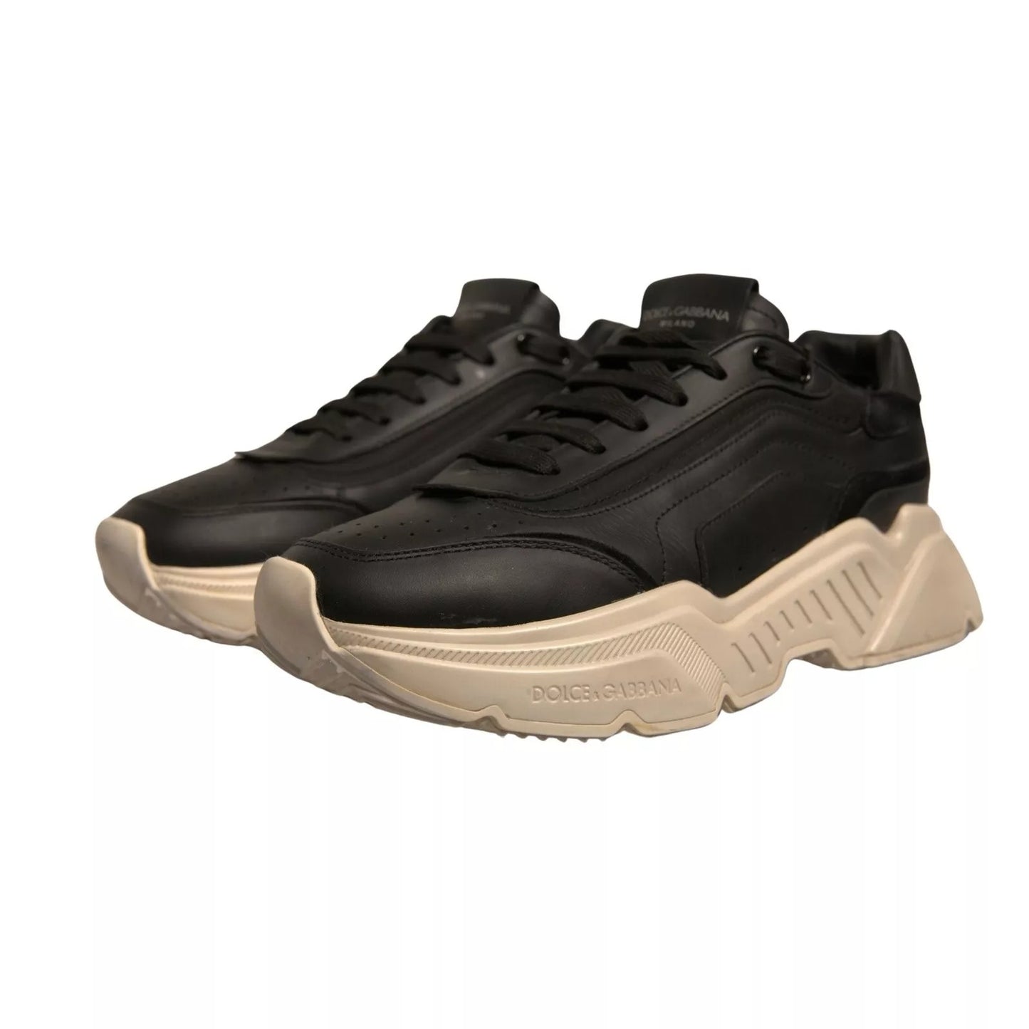 Dolce & Gabbana Black White Daymaster Low Top Sneakers Shoes
