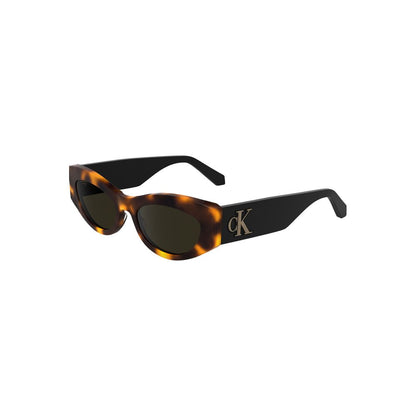 Calvin Klein Marrone Acetate Women Sunglasses