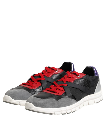 Dolce & Gabbana Multicolor Lace Up Low Top Men Sneakers Shoes