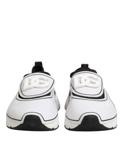 Dolce & Gabbana White Black Logo Plaque Daymaster Men Sneakers Shoes