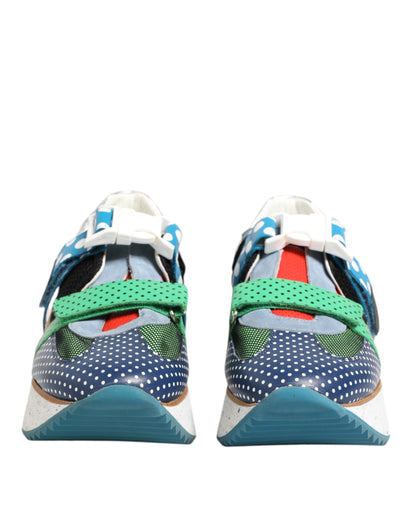 Dolce & Gabbana Multicolor Leather Low Top Sneakers Shoes