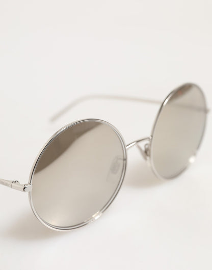 Dolce & Gabbana DG2215K Silver Metal Round Shades Eyewear Sunglasses