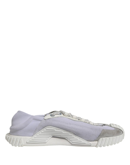 Dolce & Gabbana White Lace Up Low Top NS1 Sneakers Men Shoes