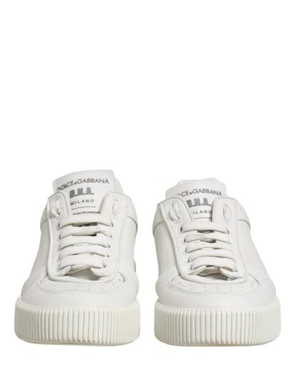 Dolce & Gabbana White MIAMI Calf Low Top Men Sneakers  Shoes